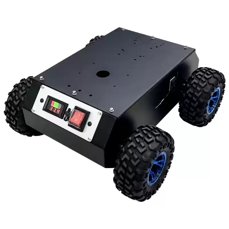 4WD uzavřený ocelový podvozek robota s koly