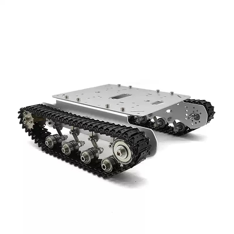 Celokovový podvozek robota pásového tanku tlumícího nárazy