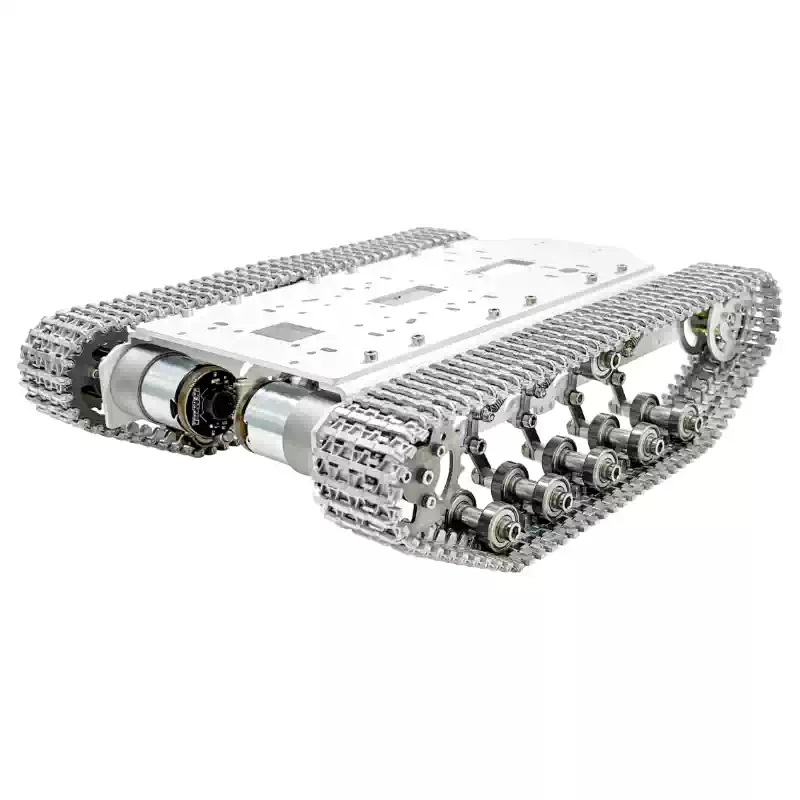 Kovový pásový podvozek robota tlumící nárazy