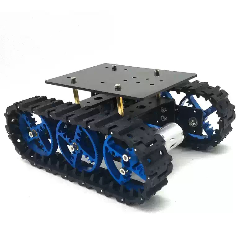 Mini inteligentní podvozek robota s pryžovými pásy