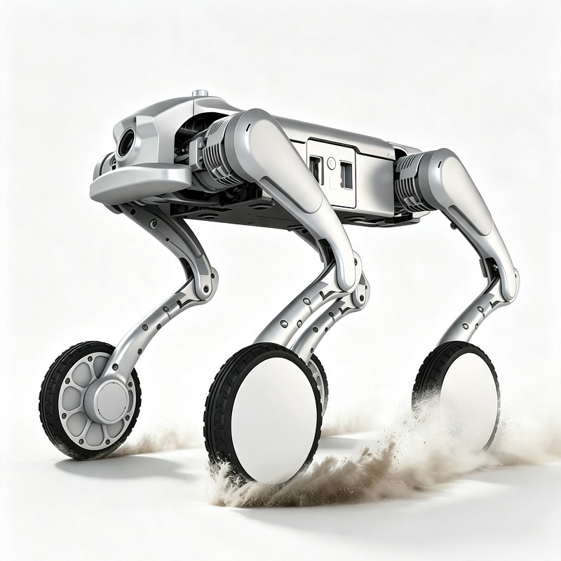 Kolový čtyřnožkový robot pro kontrolu terénu robotický pes